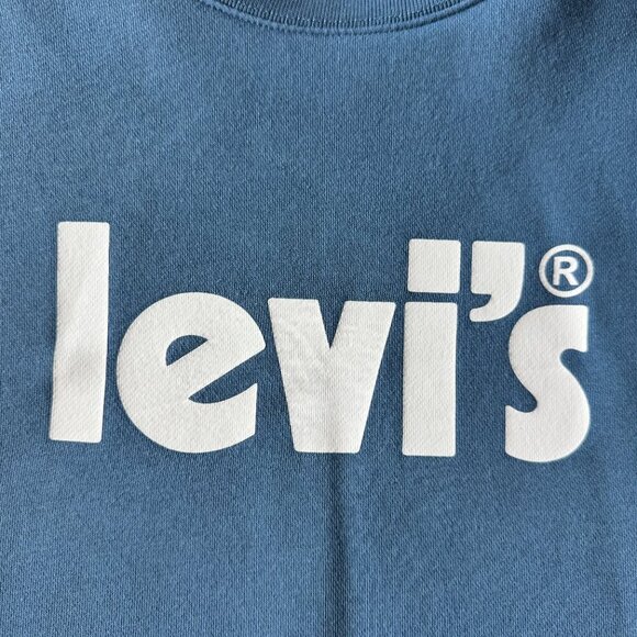 Levi's mens' graphic relaxed sweatshirt in sunset blue size medium - Picture 5 of 11